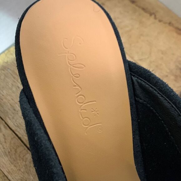 Splendid‎ vina black leather clog slip on mule loafer front chic - Picture 8 of 9